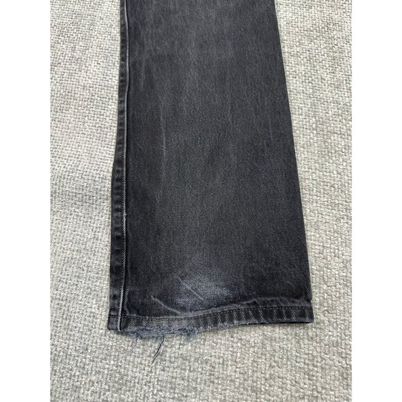 Levis 501 Mens 33x32 Black Faded Straight Leg Button Fly - Picture 5 of 16
